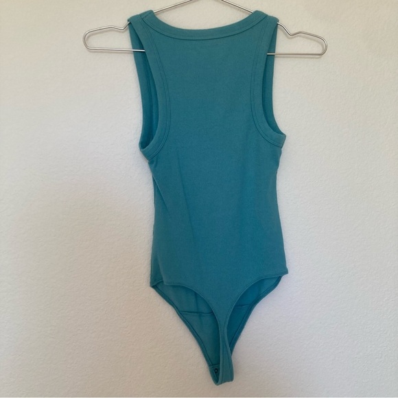 Abercrombie Blue Ribbed Tank Top Bodysuit Size Small - Picture 2 of 4